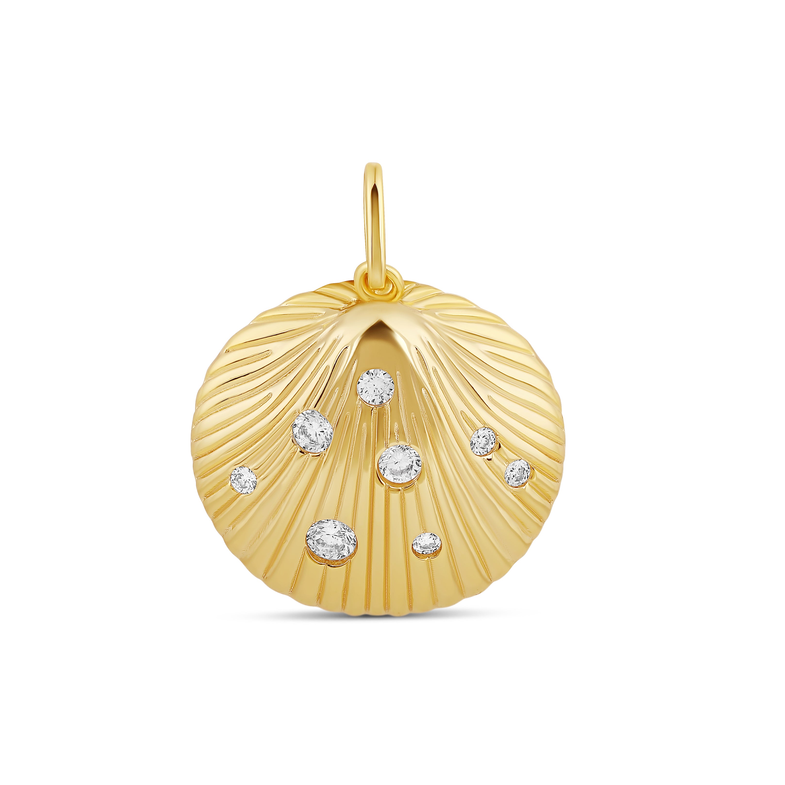 Fluted Shell Charm – JTG Jewelry