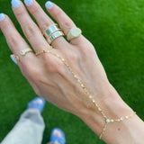 Shimmery Bezel Hand Chain