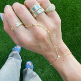 Shimmery Bezel Hand Chain