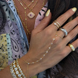 Pink Bezel Hand Chain