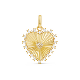 Fluted Heart Charm