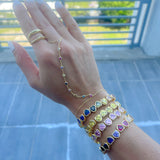 Rainbow Bezel Hand Chain