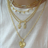 Pave Link Paperclip Necklace