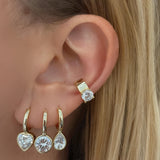 Diamond Glow Bezel Huggies