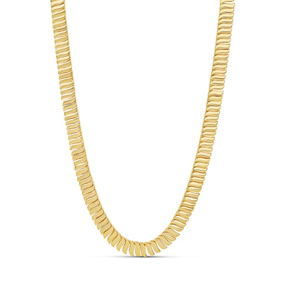 Golden Wave Tennis Necklace