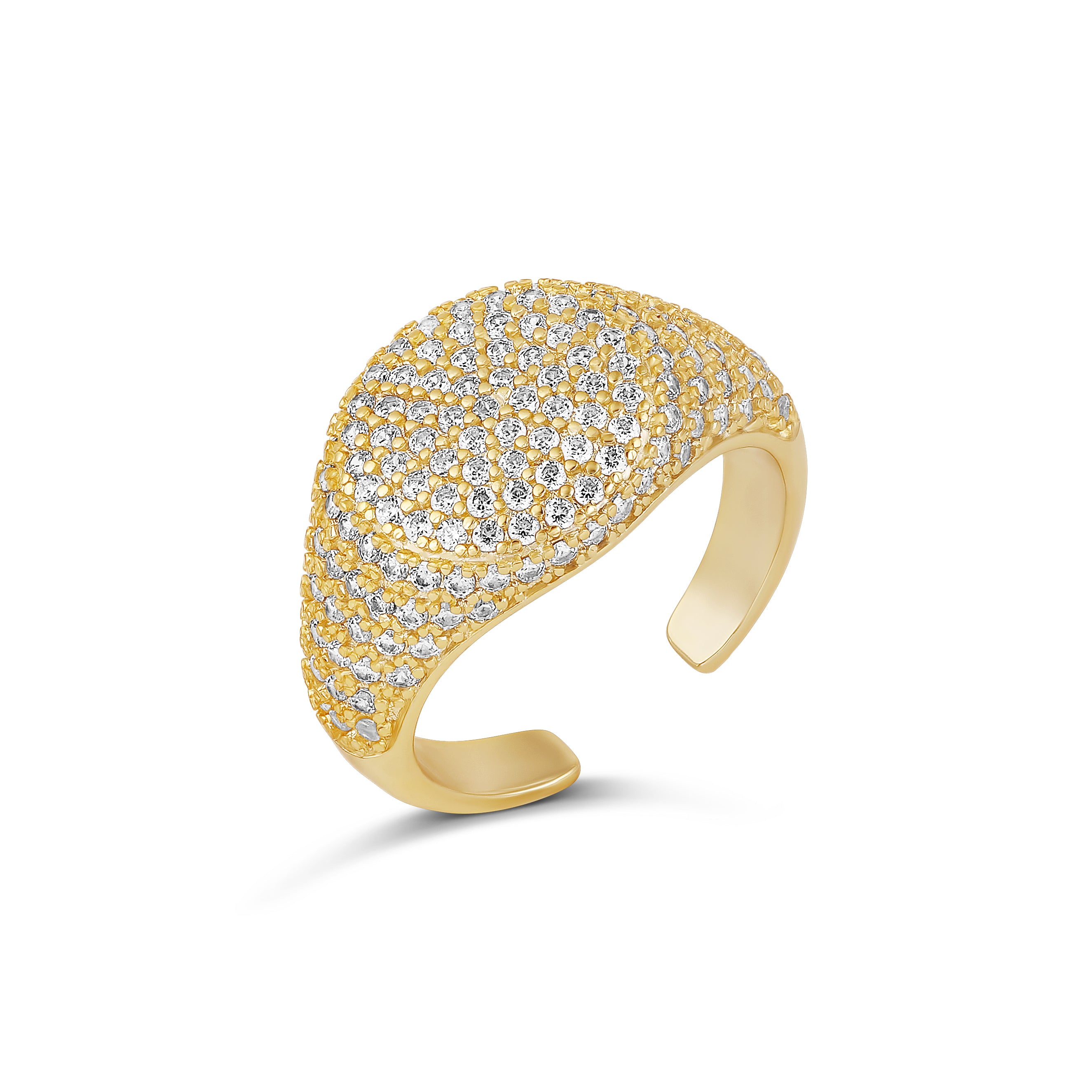 Pinky ring.【コラージュアート】 Illusion Marquise Diamond & Gold Pinky Ring