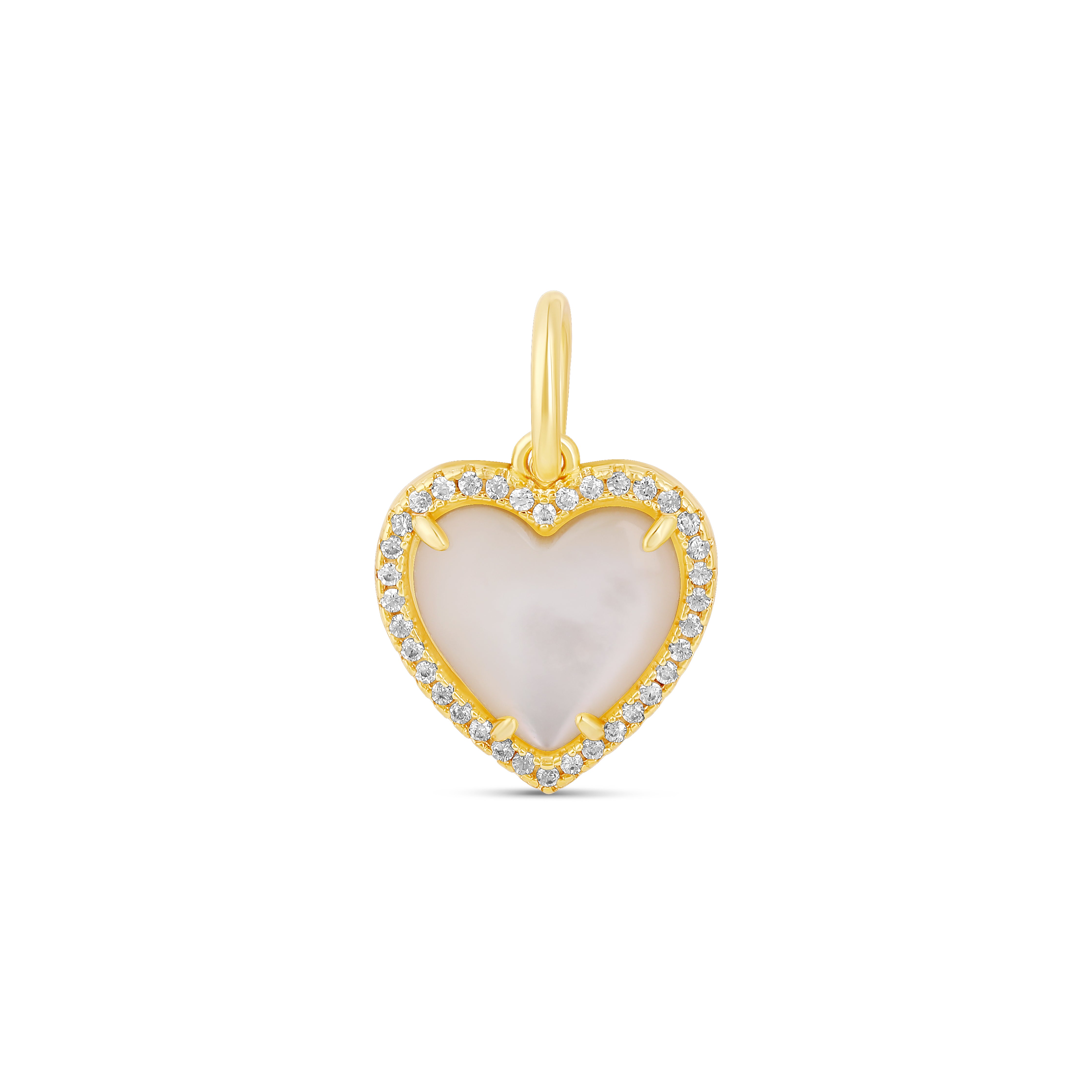 Small Stone Heart Charm