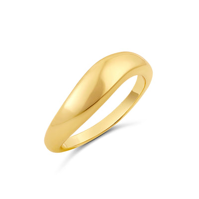Wave Gold Band Ring