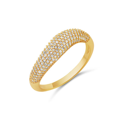 Wave Pave Band Ring