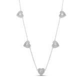 Multi Fluted Heart Necklace