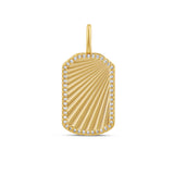 Fluted Tag Charm