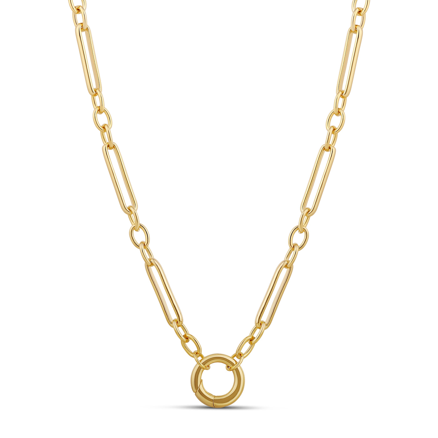 Fancy Link Push Clasp Necklace