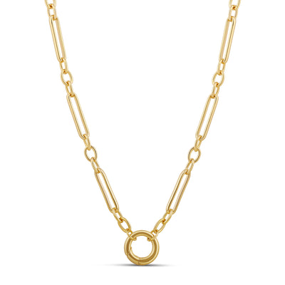 Fancy Link Push Clasp Necklace