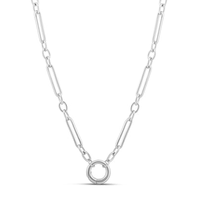 Fancy Link Push Clasp Necklace