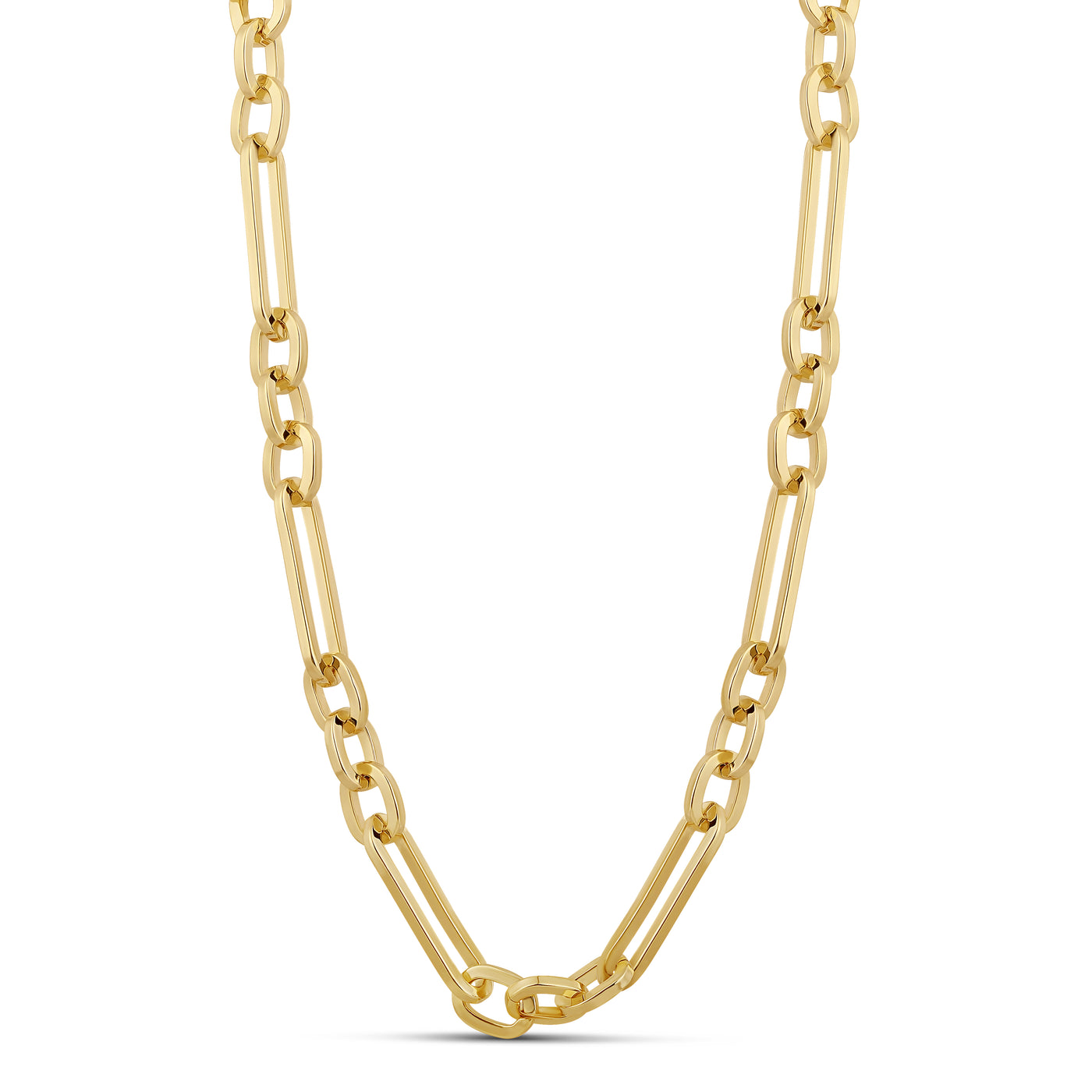 Elongated Paperclip Chain Necklace