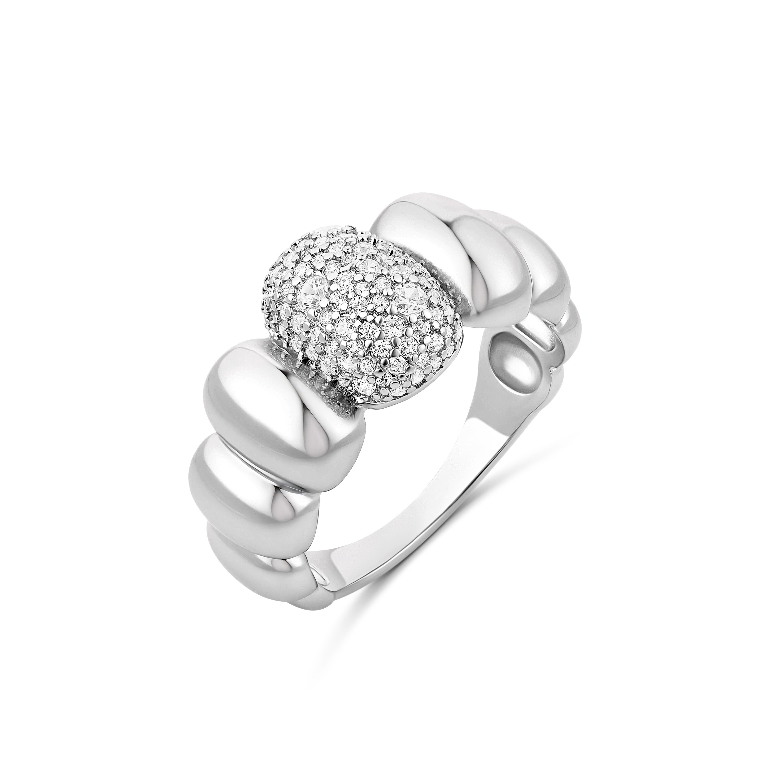 Sugar Dome Pave Ring