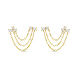 Diamond Drape Double Studs