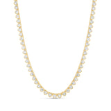 Bezel Heart Tennis Necklace
