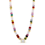 Confetti Gem Stone Necklace