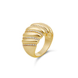 Glam Shell Pavé Ring