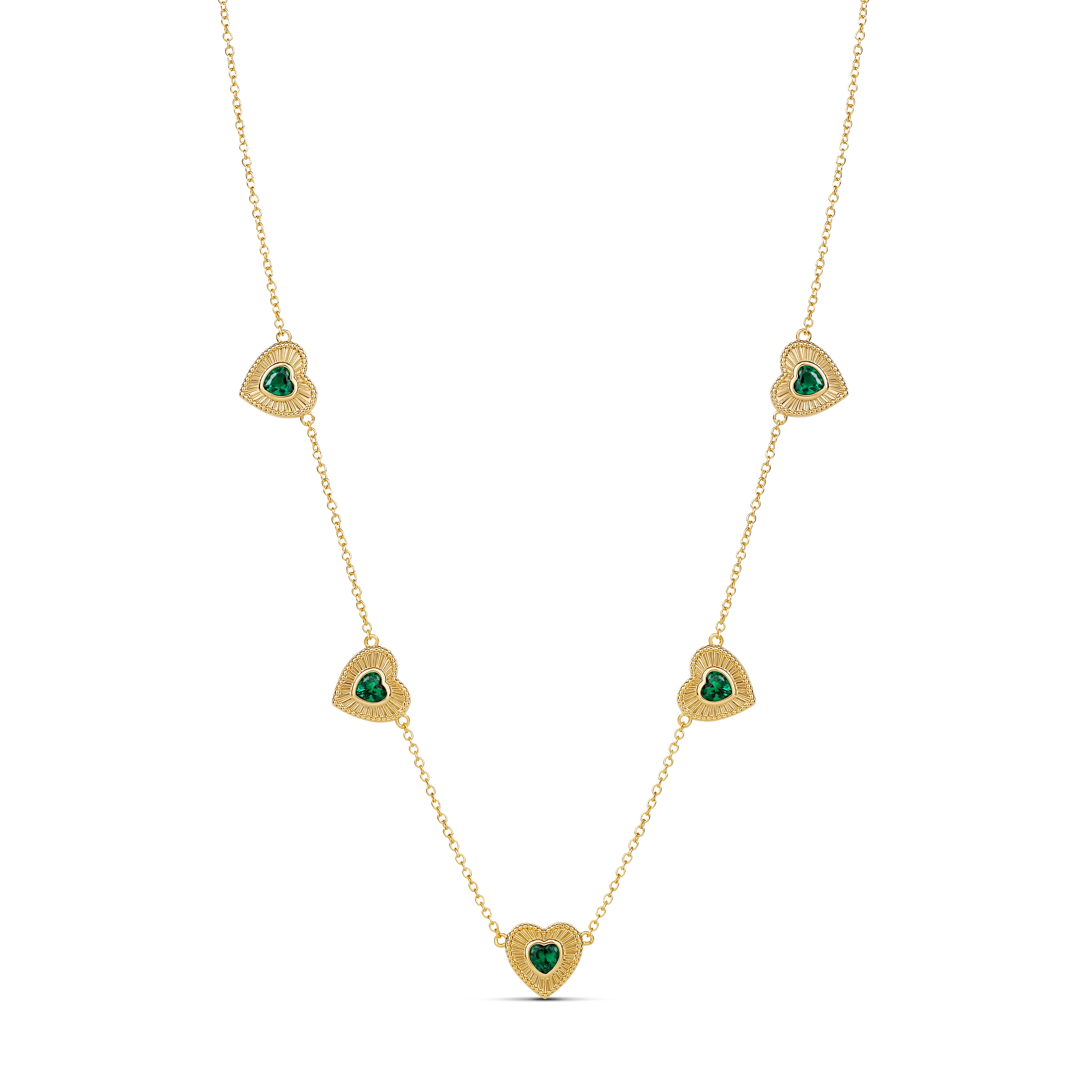 Fluted Heartline Necklace