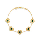 Fluted Heartline Bracelet