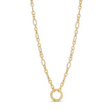 Twisted Push Clasp Link Necklace