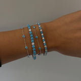 4 MM Diamond Turquoise Tennis Bracelet