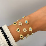 Fluted Heartline Bracelet