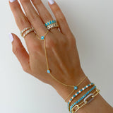 Round Enamel Eye Hand Chain