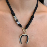 Noir Shine Horseshoe Charm