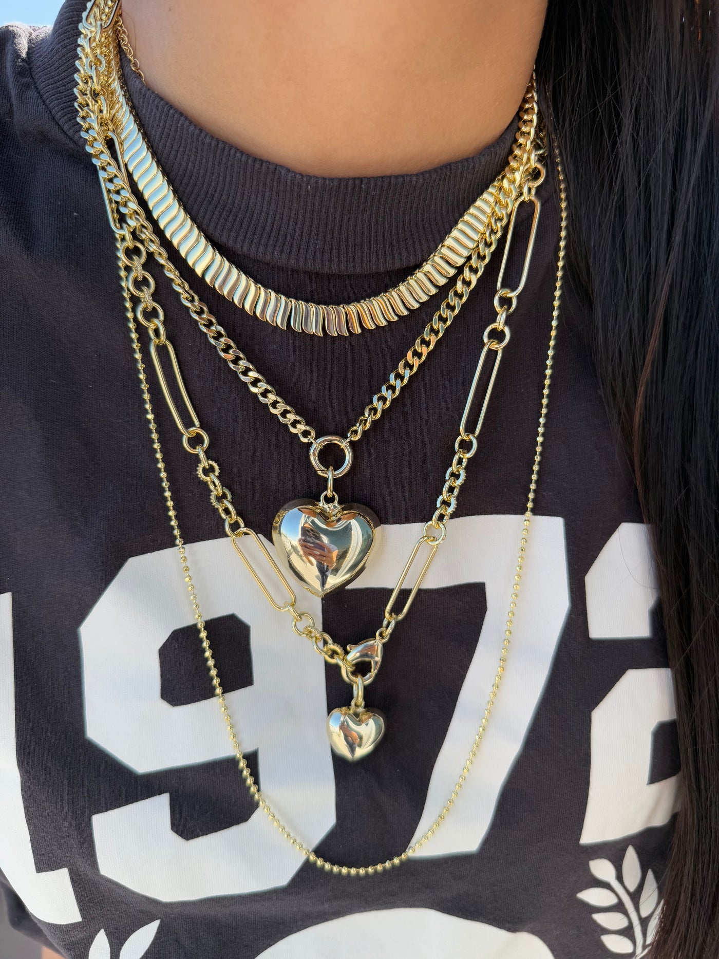 Golden Wave Tennis Necklace