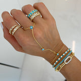 Round Enamel Eye Hand Chain