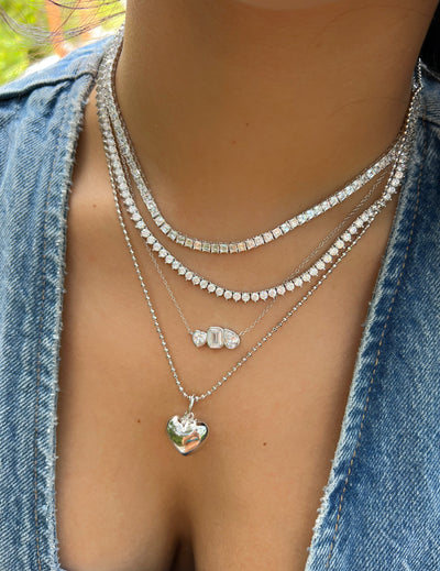 Triple Shape Stone Necklace