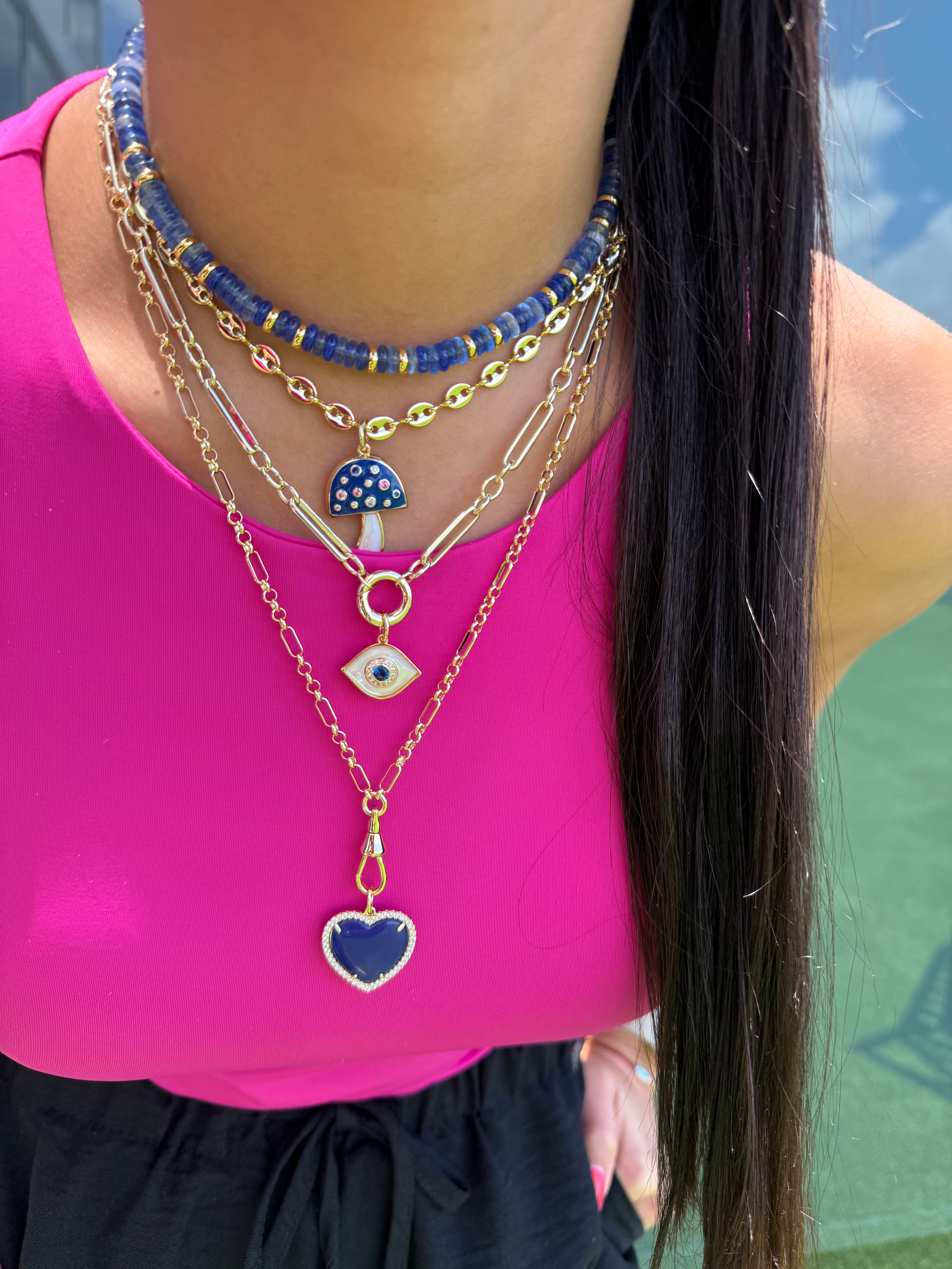 Fancy Link Push Clasp Necklace – JTG Jewelry