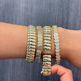 Luxe Tube Baguette Stretchy Bracelet