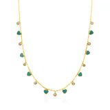 Enamel Heart Charm Necklace