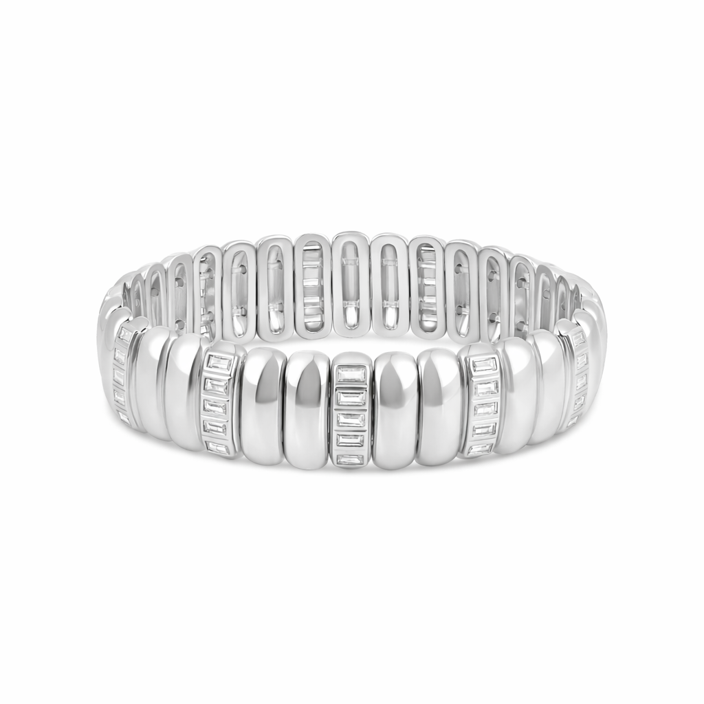 Luxe Tube Baguette Stretchy Bracelet