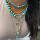 Turquoise Push Clasp Necklace