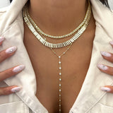 Bezel Square Tennis Necklace