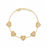 Fluted Heartline Bracelet