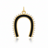 Noir Shine Horseshoe Charm