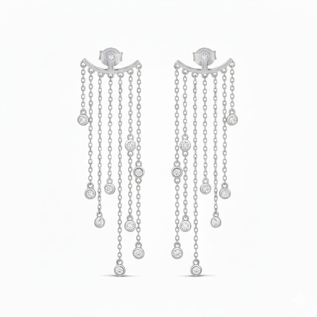 Bezel Fringe Earring Backs