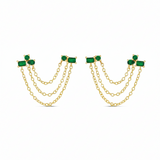 Diamond Drape Double Studs