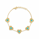 Fluted Heartline Bracelet