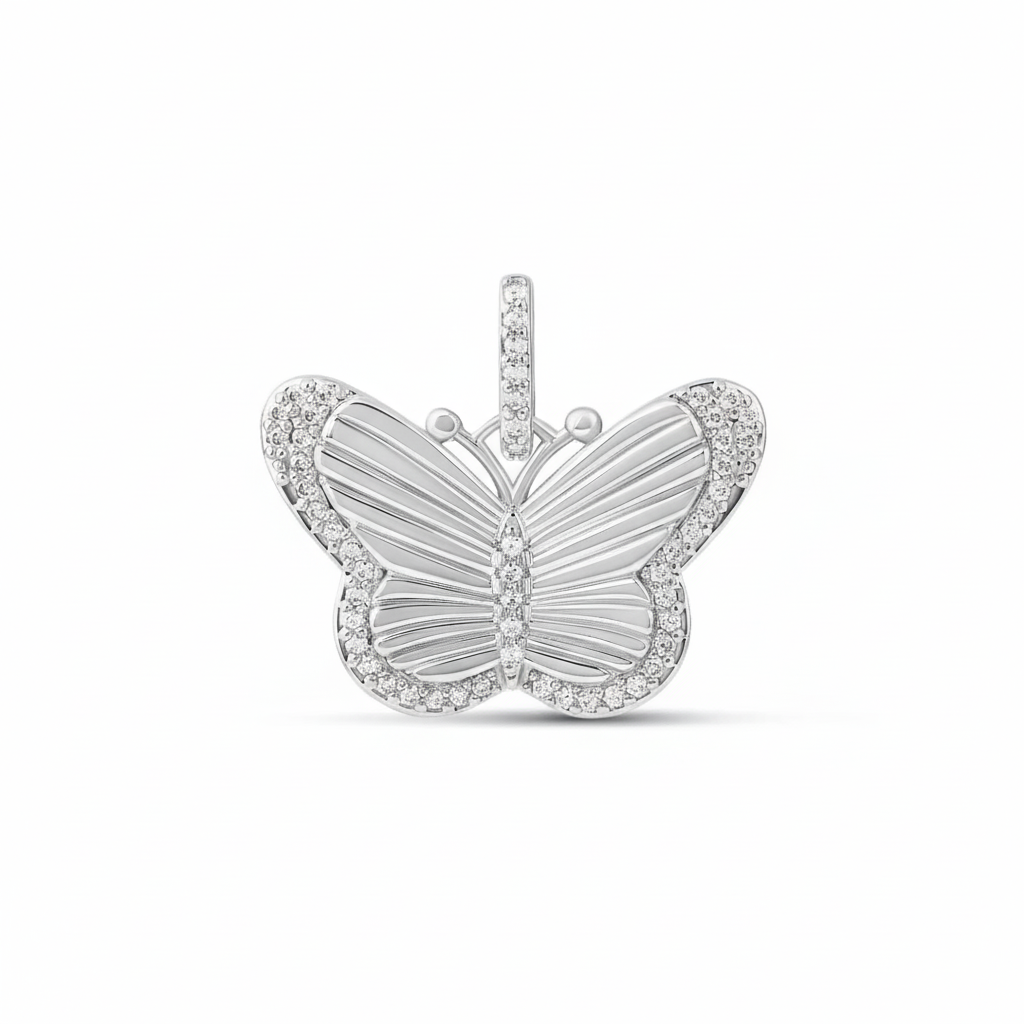 Fluted Butterfly Charm