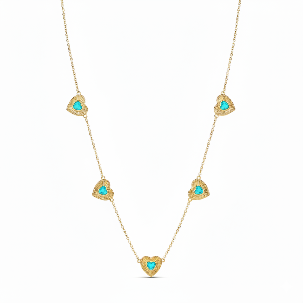 Fluted Heartline Necklace