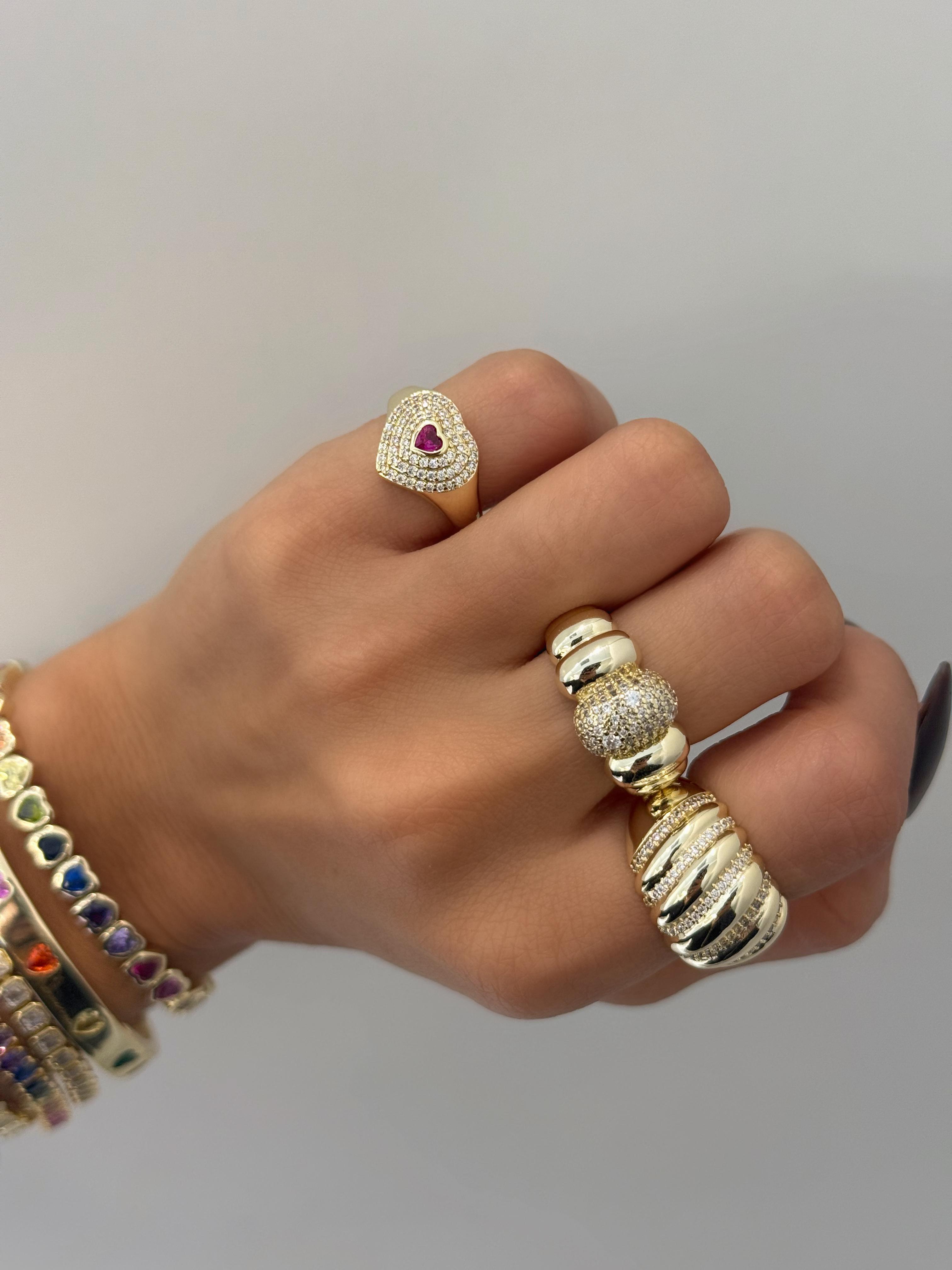 Glam Shell Pavé Ring – JTG Jewelry