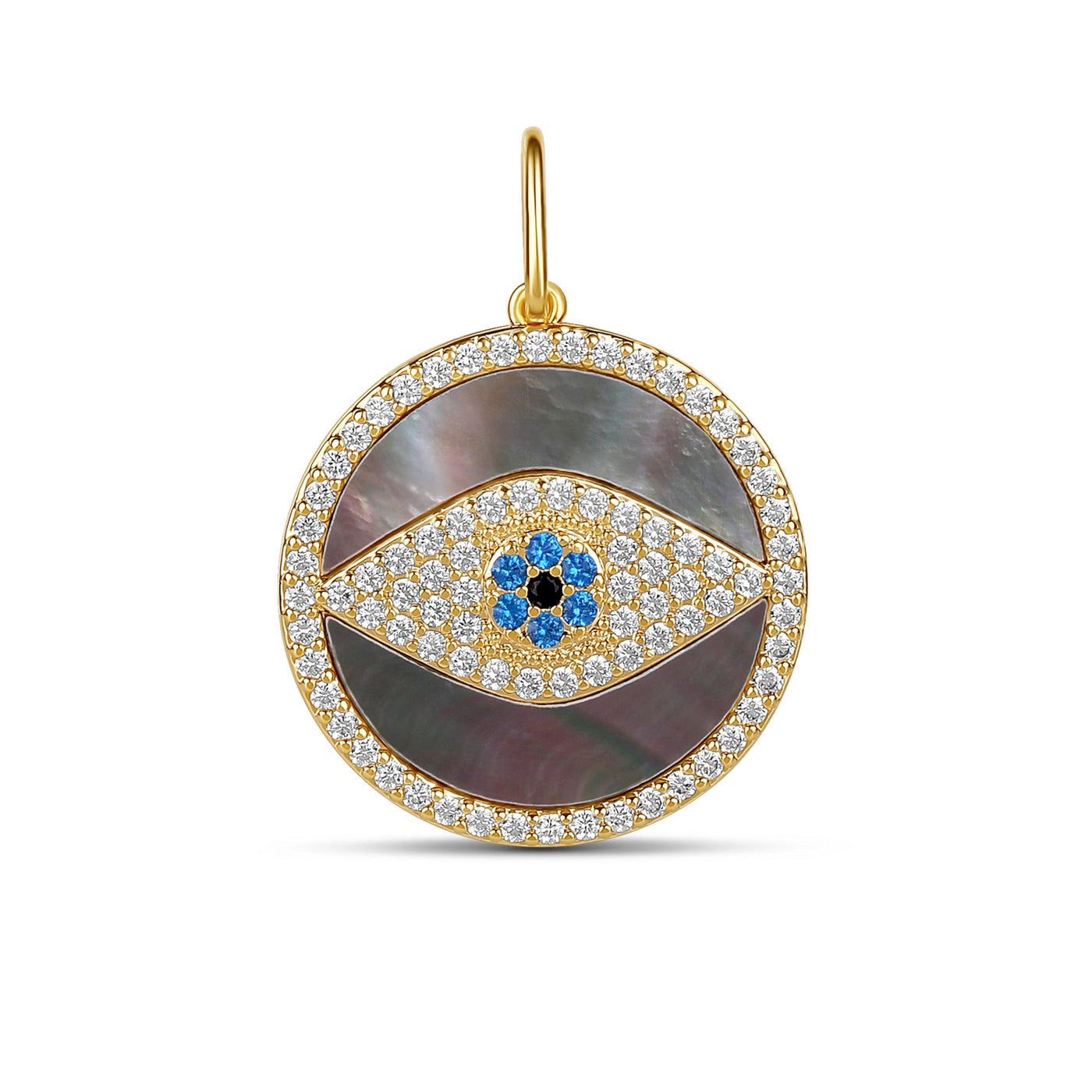 Tahitian Pearl Evil Eye Charm