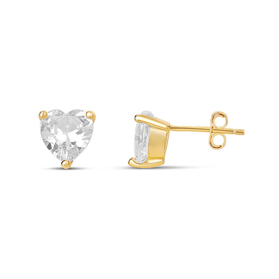 Heart Diamond Studs